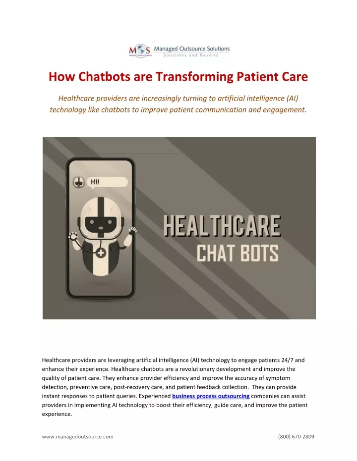 PPT - How Chatbots Are Transforming Patient Care PowerPoint ...