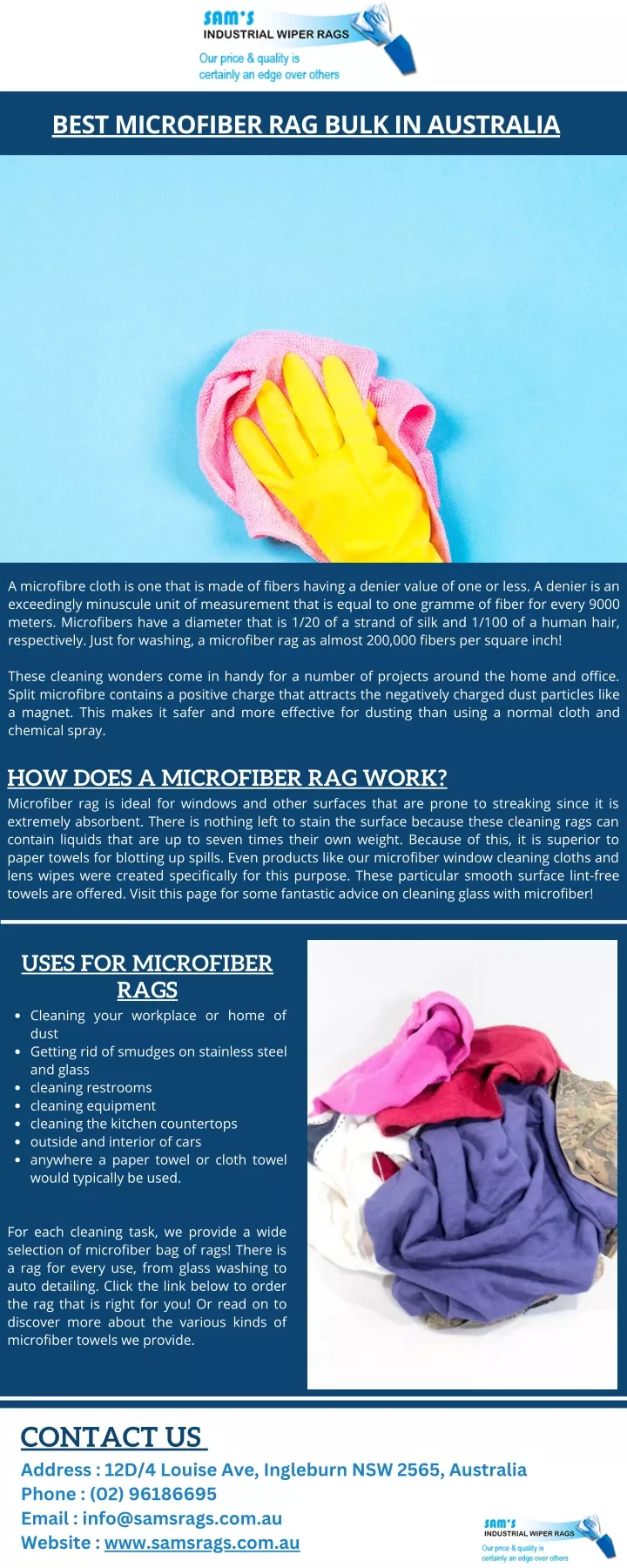 best microfiber rag bulk in australia