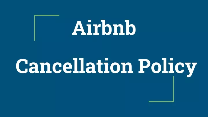 airbnb cancellation policy