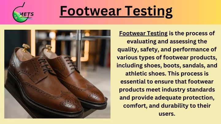 footwear testing footwear testing is the process