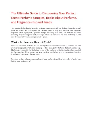 the ultimate guide to discovering your perfect