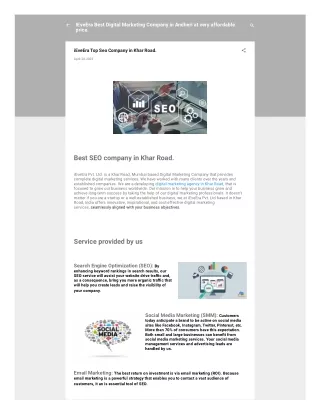 iEveEra Top Seo Company in Khar Road.