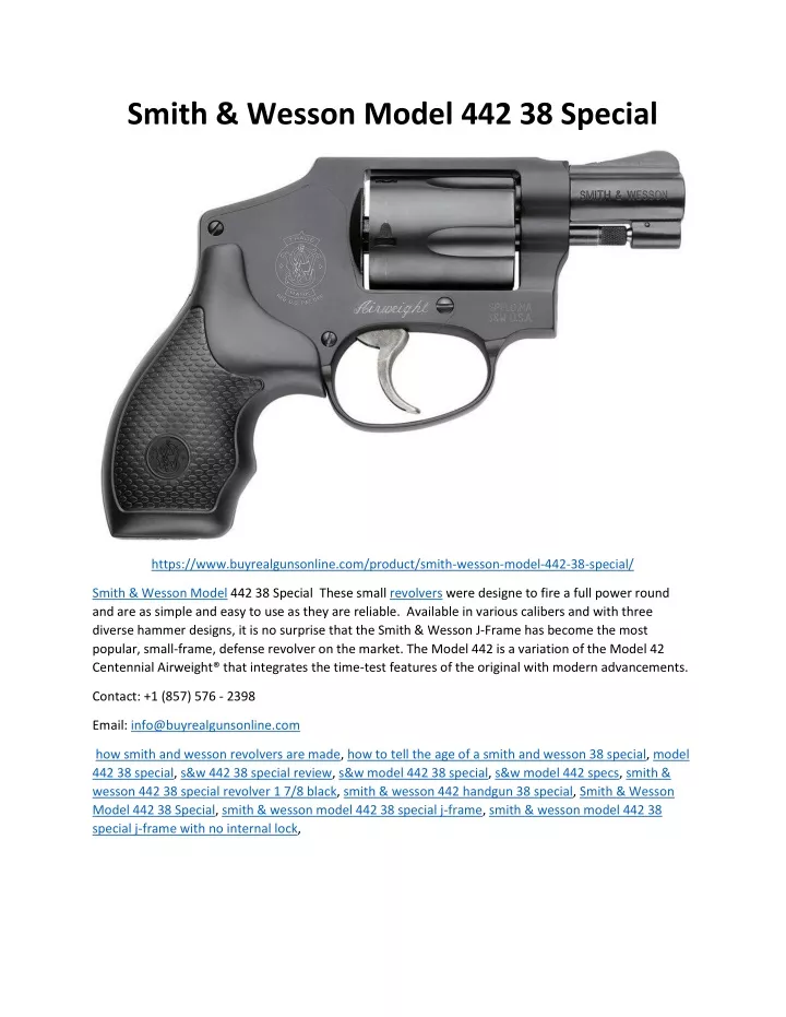 smith wesson model 442 38 special