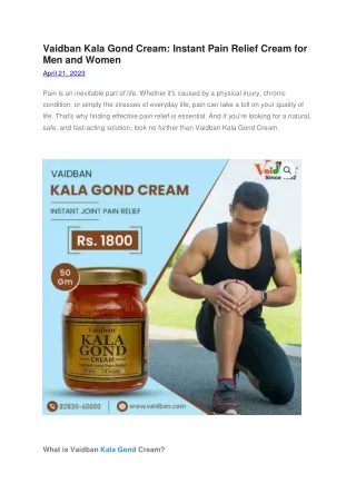 Vaidban Kala Gond Cream