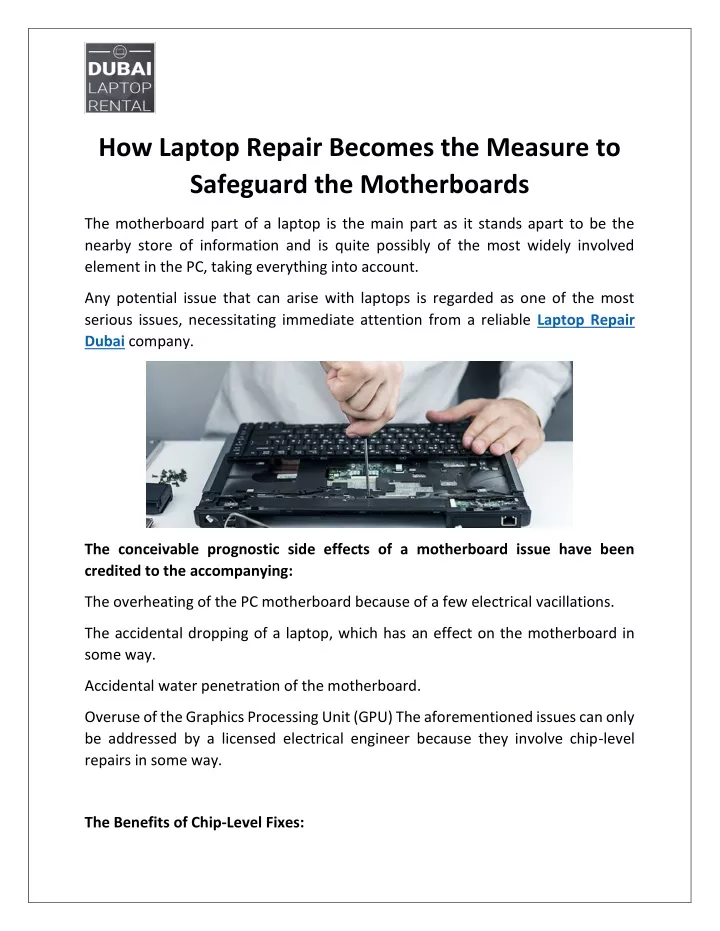 how laptop repair becomes the measure