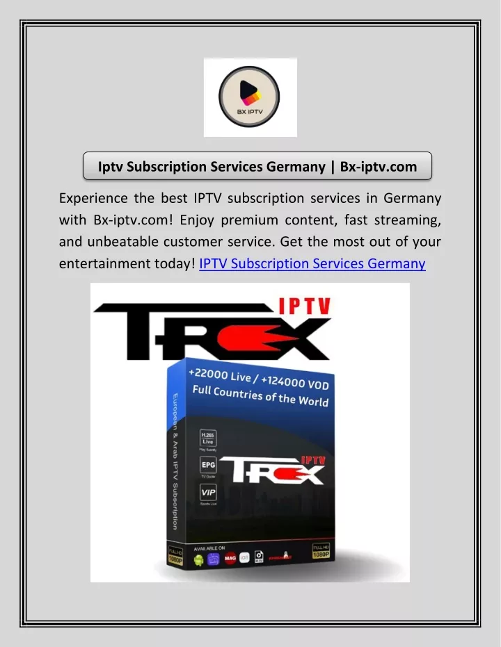 iptv subscription services germany bx iptv com