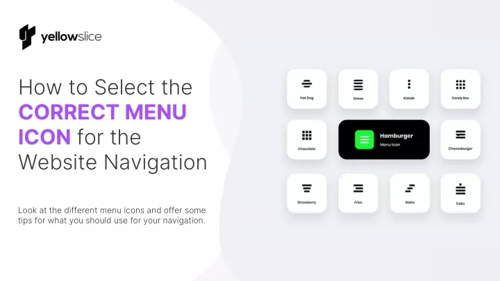 how to select the correct menu icon