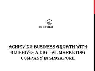 Achieving Business Growth with Bluehive- a Digital Marketing Company in Singapore
