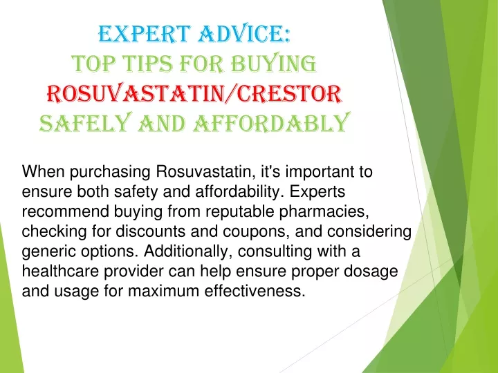 expert advice top tips for buying rosuvastatin crestor safely and affordably