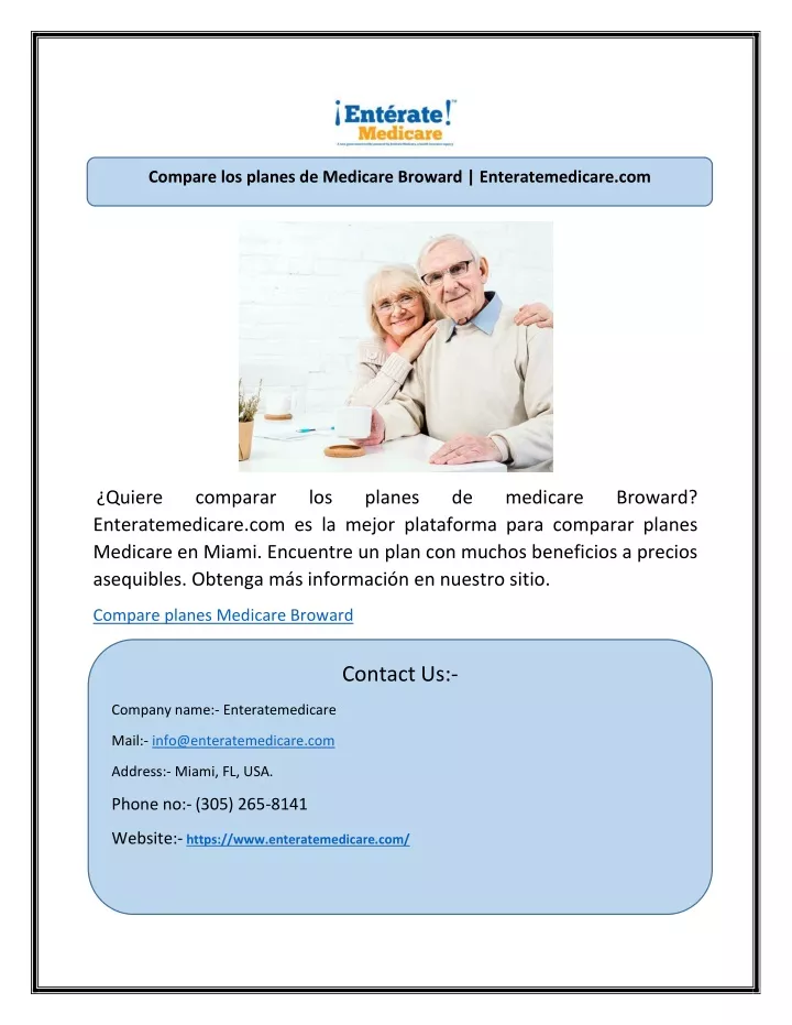 compare los planes de medicare broward