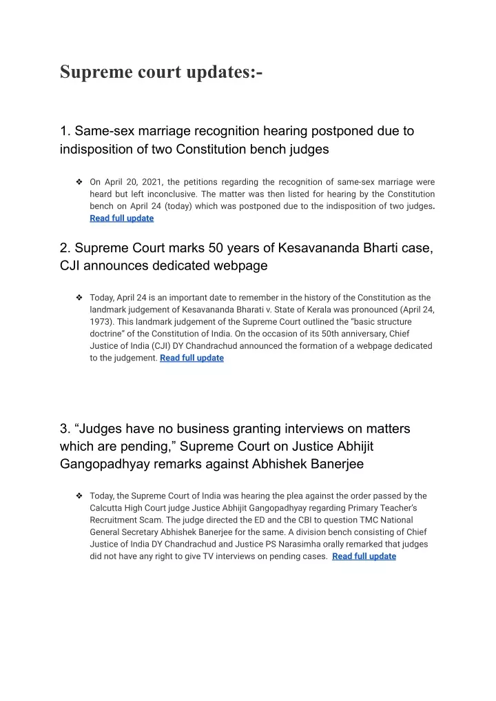 supreme court updates