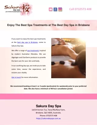 Enjoy The Best Spa Treatments at The Best Day Spa in Brisbane