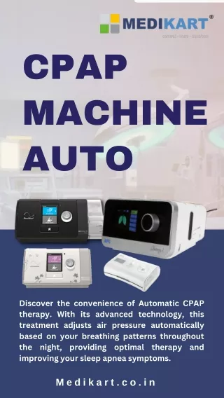 Buy Automatic CPAP Machines | Medikart HealthCare Systems