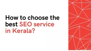 How to choose the best SEO service in Kerala