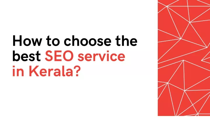 how to choose the best seo service in kerala