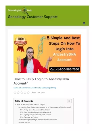 Login ancestryDNA account| Step by Step Guide to ancestry DNA results login 2023