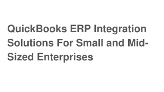 quickbooks erp integration solutions for small