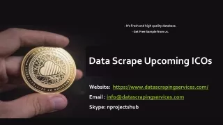Data Scrape Upcoming ICOs