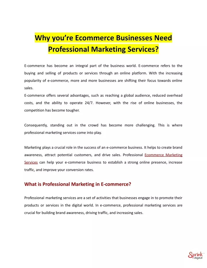 why you re ecommerce businesses need professional
