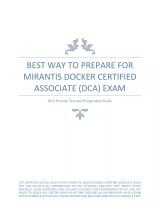 best way to prepare for mirantis docker certified