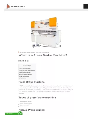 what is a press brake machine