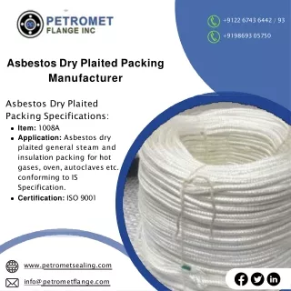 Asbestos Gland Packing | Asbestos Replacement Gland Packing | Braided Gland Pack