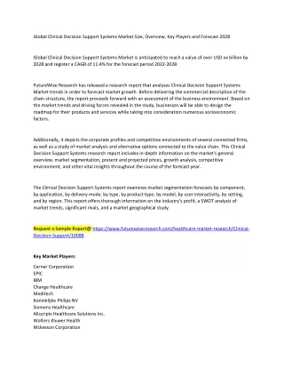 global clinical decision support systems market