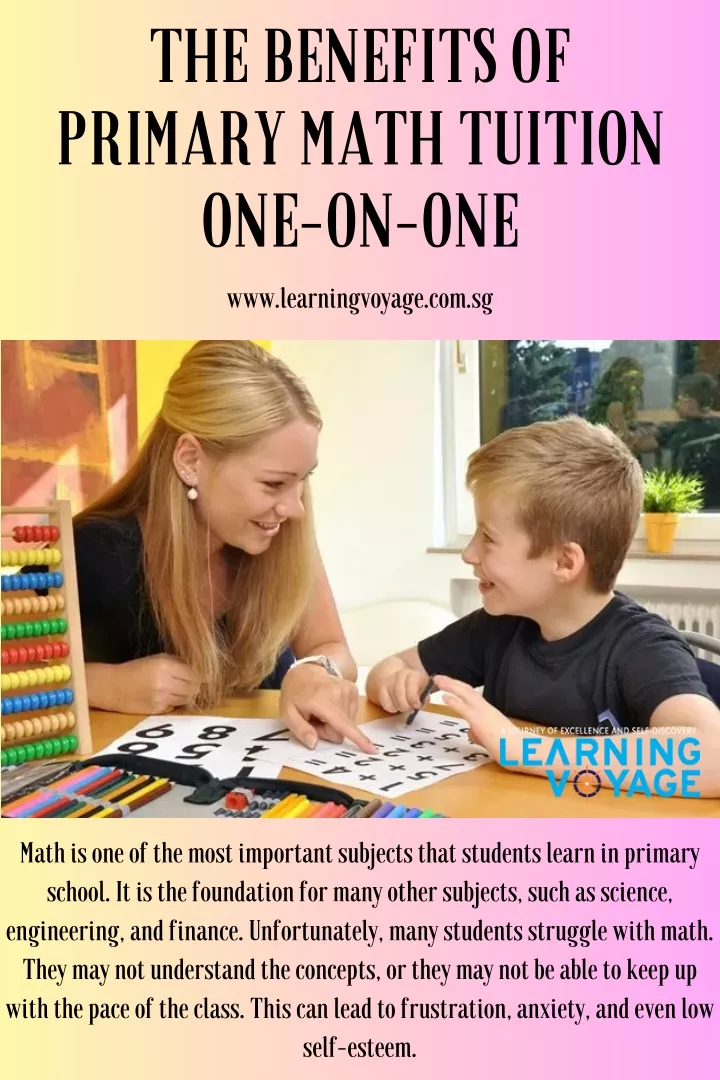 the benefits of primary math tuition one on one