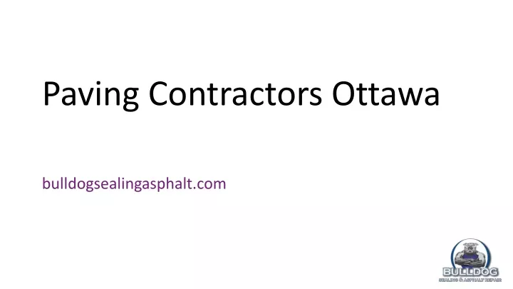 paving contractors ottawa
