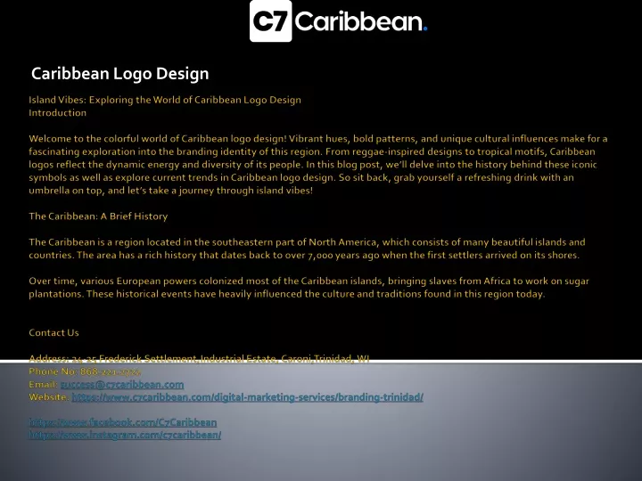 caribbean logo design