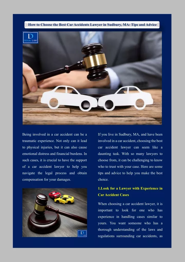 how to choose the best car accidents lawyer