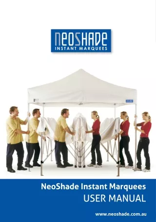 neoshade instant marquees user manual