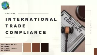 International Trade Compliance Attorneys In USA
