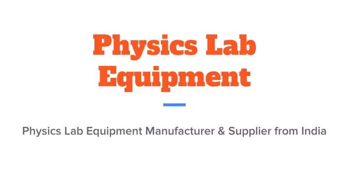 physics lab equipment