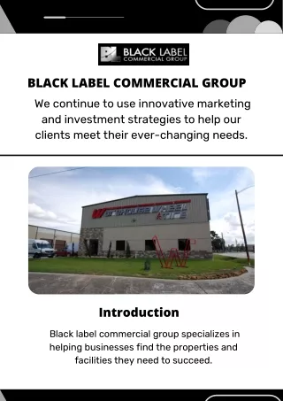 Commercial Real Estate Sale in Houston | Black Label Commercial Group