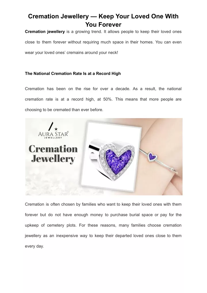 cremation jewellery keep your loved one with