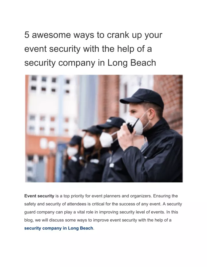 5 awesome ways to crank up your event security