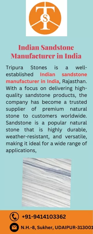 Indian Sandstone Manufacturer in India