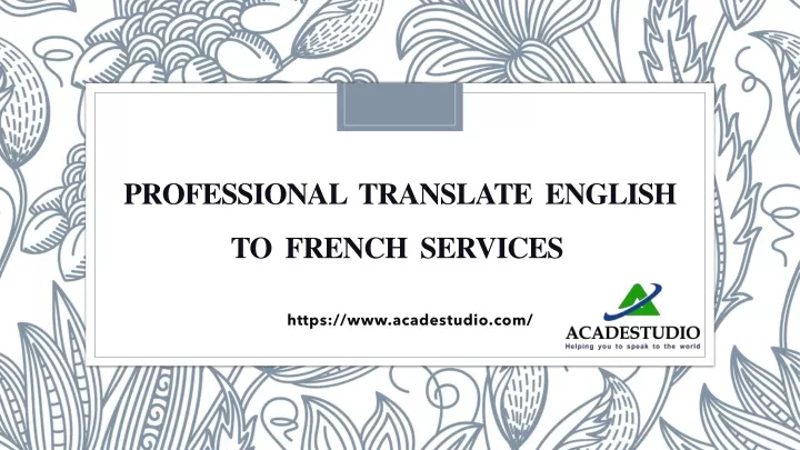 professional translate english to french services