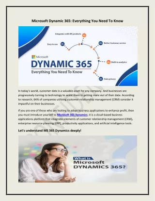 microsoft dynamic 365 everything you need to know