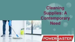 Cleaning Supplies_ A Contemporary Need