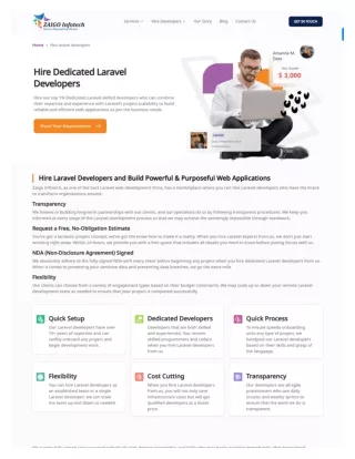 Hire Dedicated Laravel Developers - Zaigo Infotech