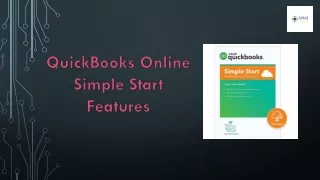 QuickBooks Online Simple Start Features