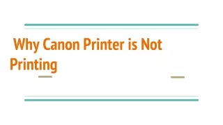 Why Canon Printer is Not Printing | (801)-477-5269