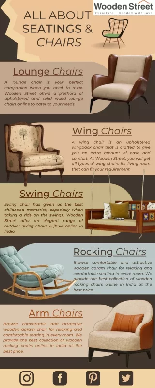 ALL ABOUT  SEATINGS &  CHAIRS