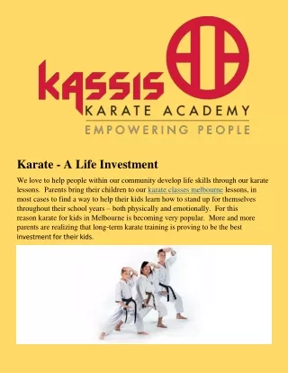 Karate Classes in Melbourne