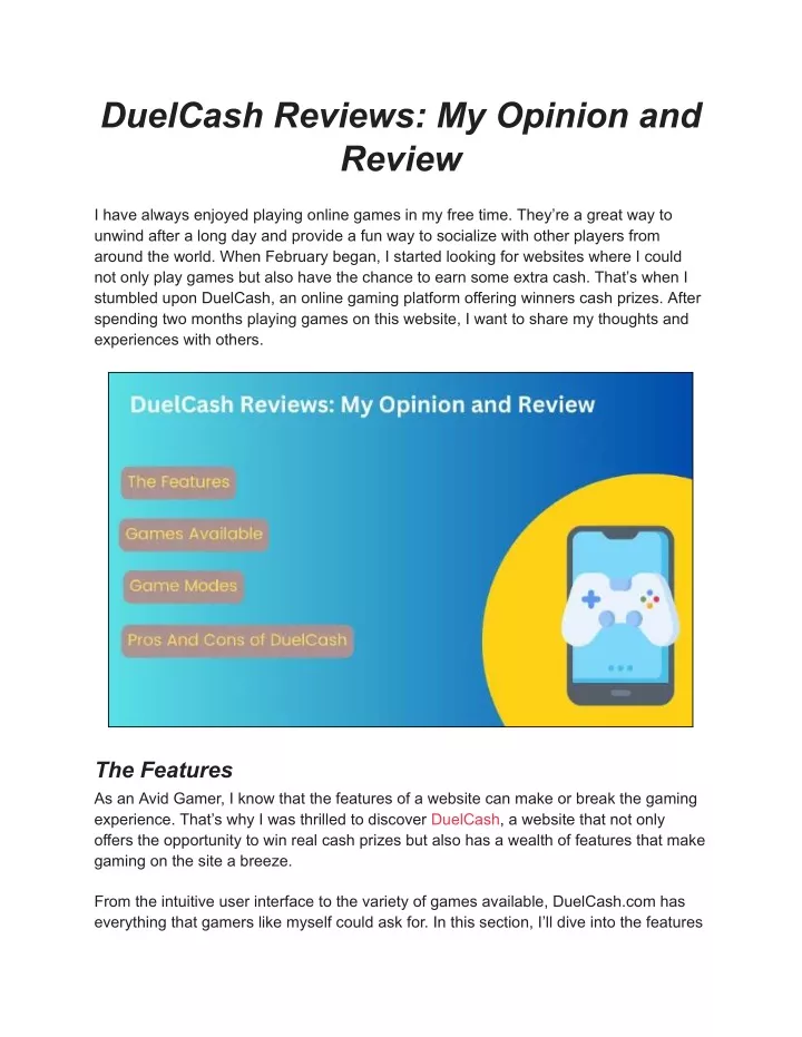 duelcash reviews my opinion and review