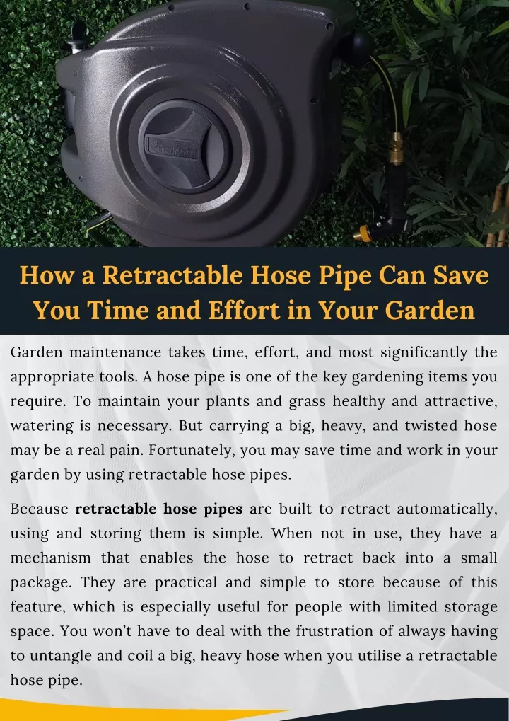 how a retractable hose pipe can save you time