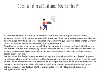 What is Sentence Rewriter