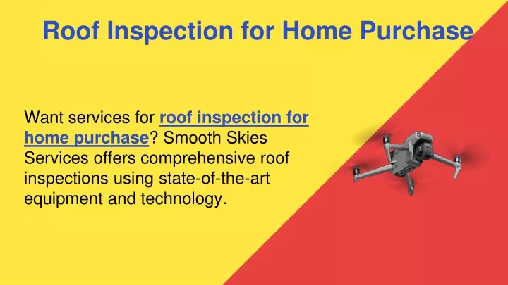 roof inspection for home purchase